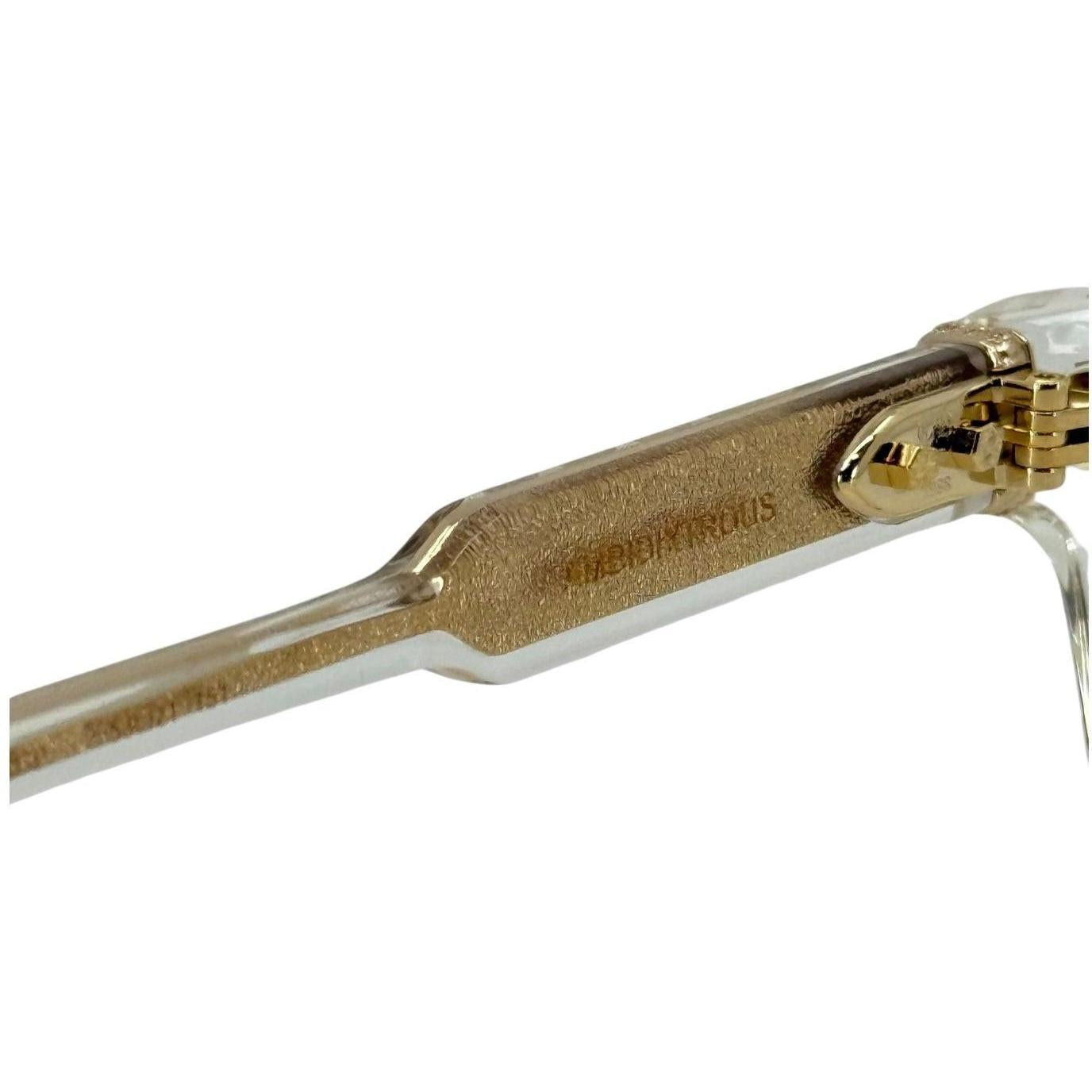 Chrome Hearts Ambidixtrous Crystal/18k Gold Plated Glasses