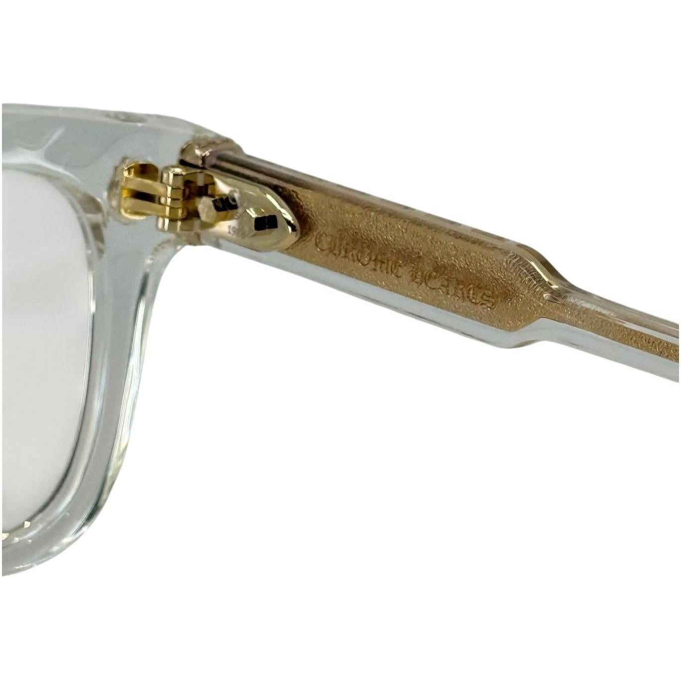 Chrome Hearts Ambidixtrous Crystal/18k Gold Plated Glasses