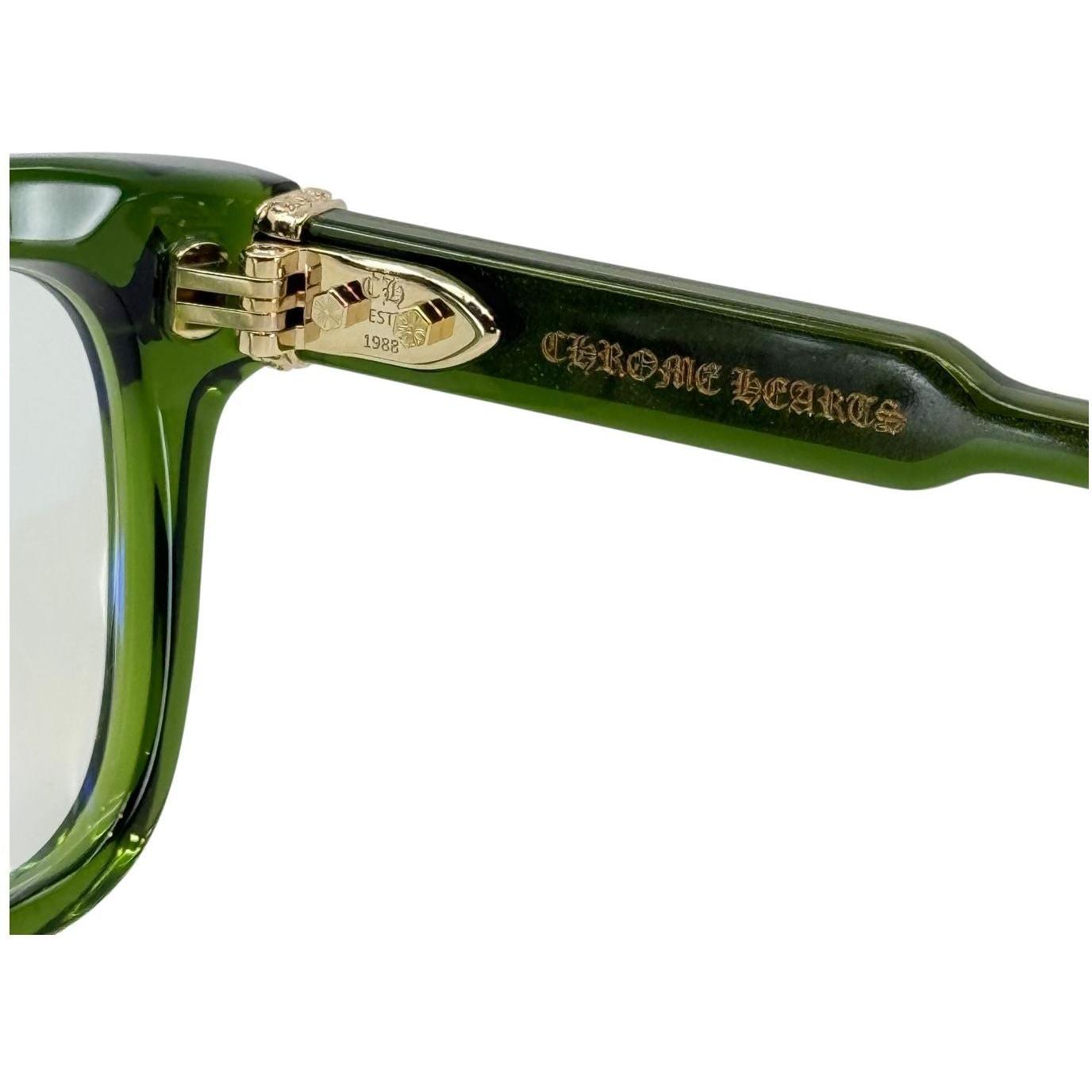 Chrome Hearts Ambidixtrous Green/18k Gold Plated Glasses