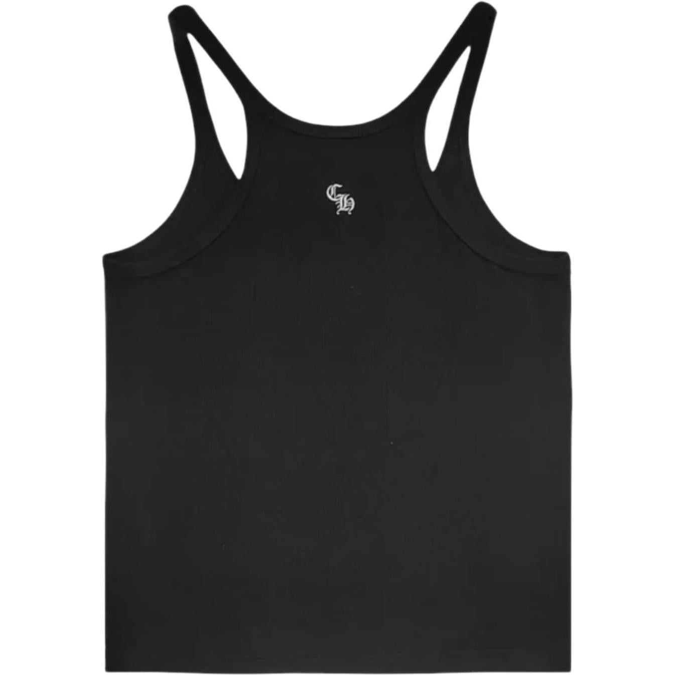 Chrome Hearts Bad Seed CH Embroidered Black Mini Rib Tank Top