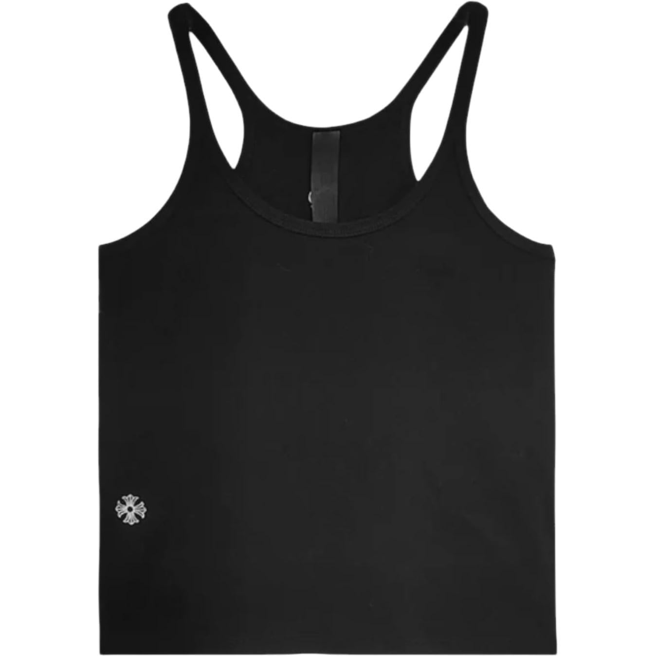 Chrome Hearts Bad Seed CH Embroidered Black Mini Rib Tank Top