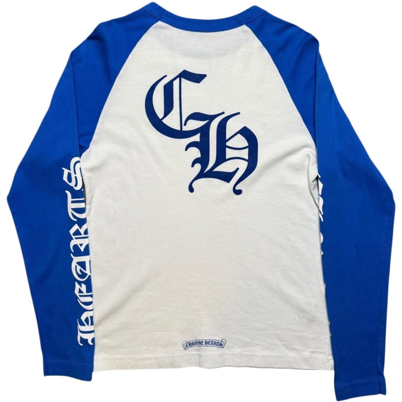 Chrome Hearts Baseball Raglan T-Shirt Blue/White