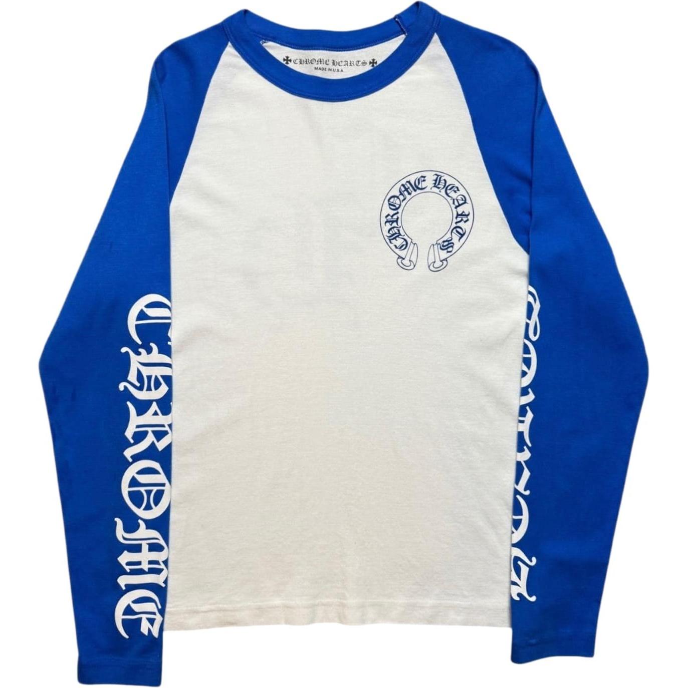 Chrome Hearts Baseball Raglan T-Shirt Blue/White