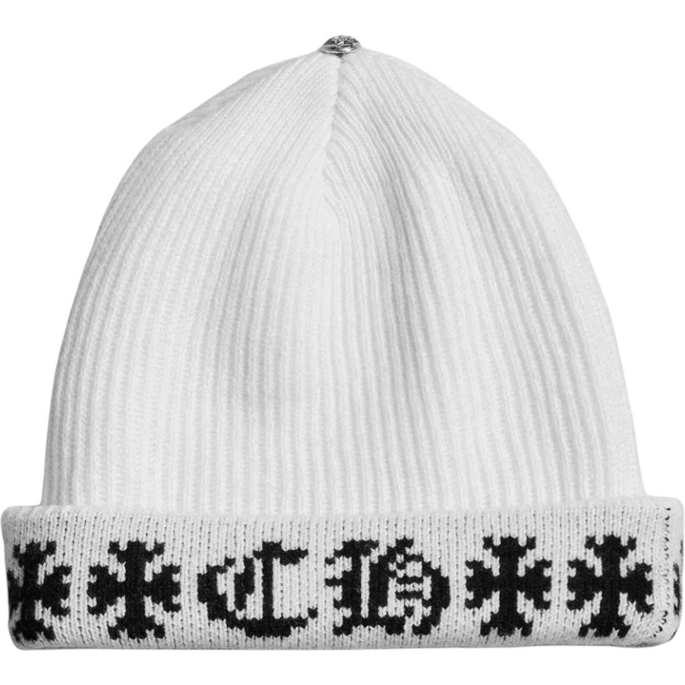Chrome Hearts Big Daddy Cashmere Beanie White