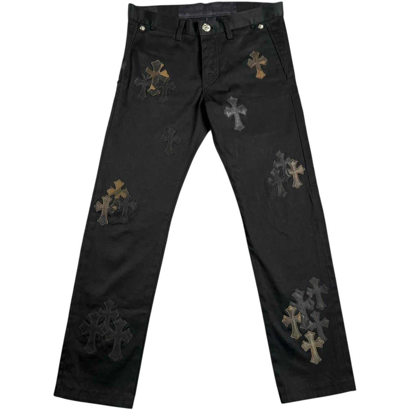 Chrome Hearts Black Camo Cross Patch Chino Pants