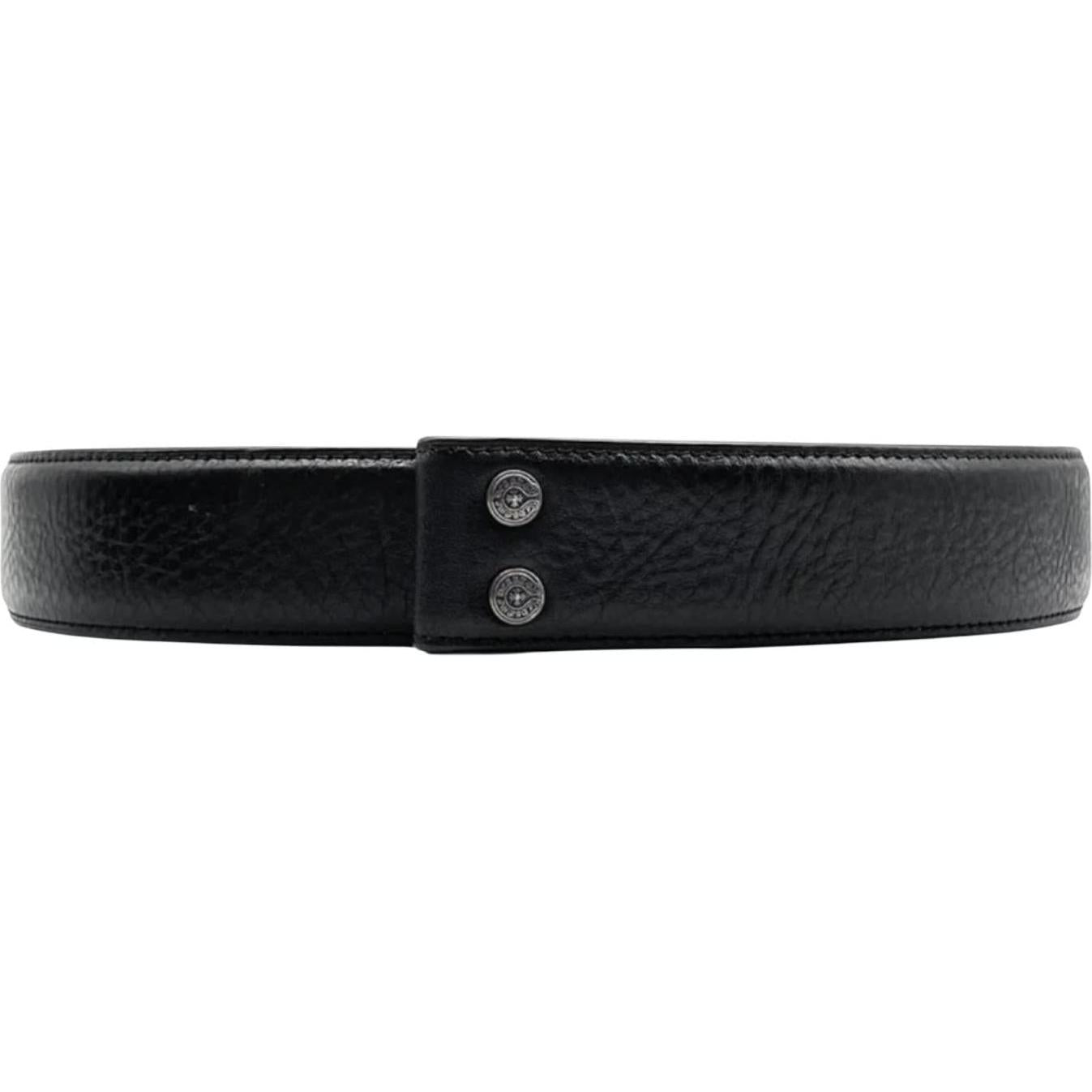 Chrome Hearts Black Leather Belt Strap - Size 40