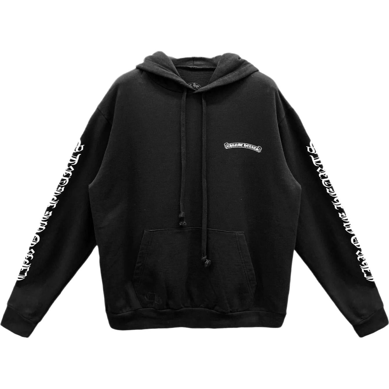 Chrome Hearts Black Scroll Logo Pullover Hoodie