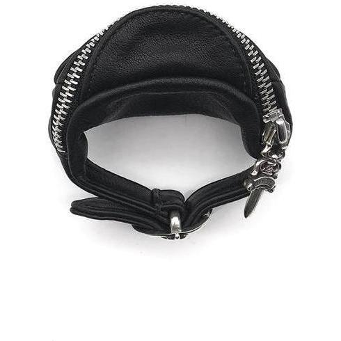 Chrome Hearts Black Silver Scroll Wrist Bag