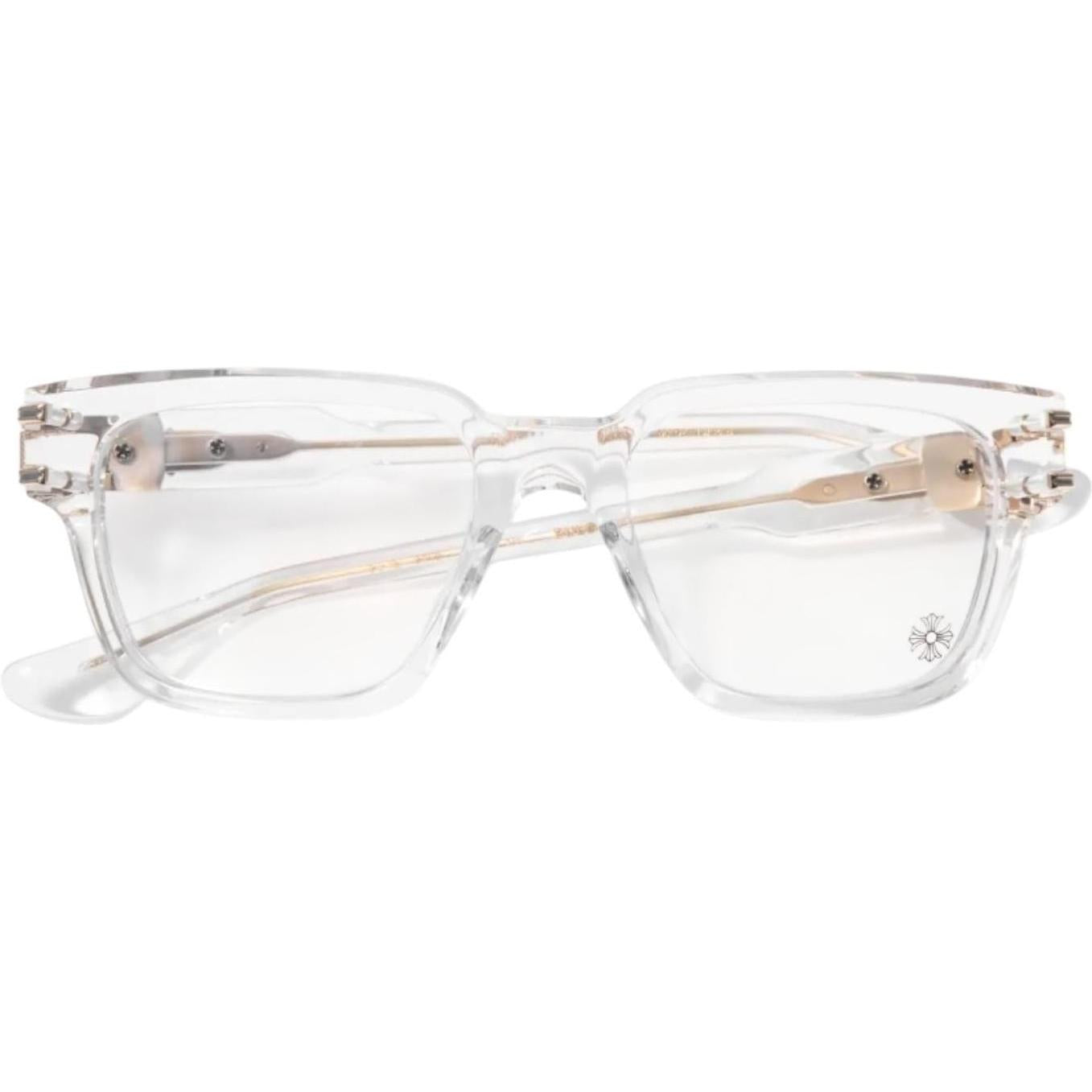 Chrome Hearts Bulge Crystal/18k Gold Plated Glasses