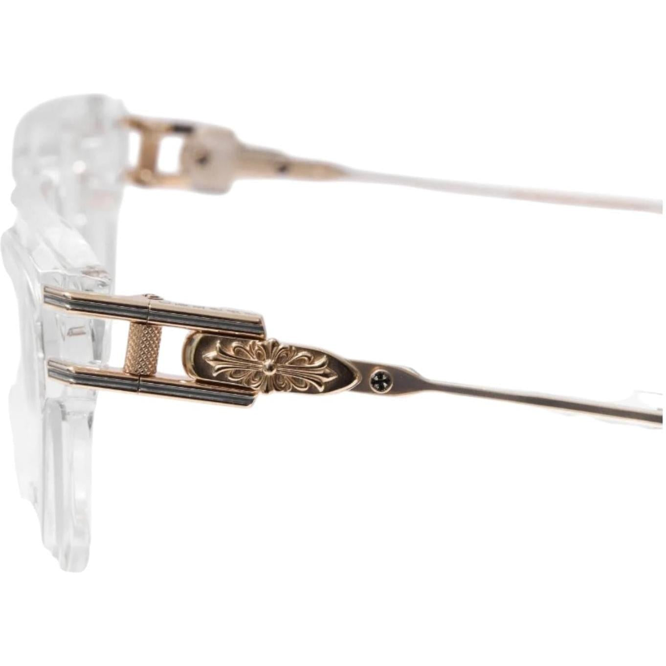 Chrome Hearts Bulge Crystal/18k Gold Plated Glasses