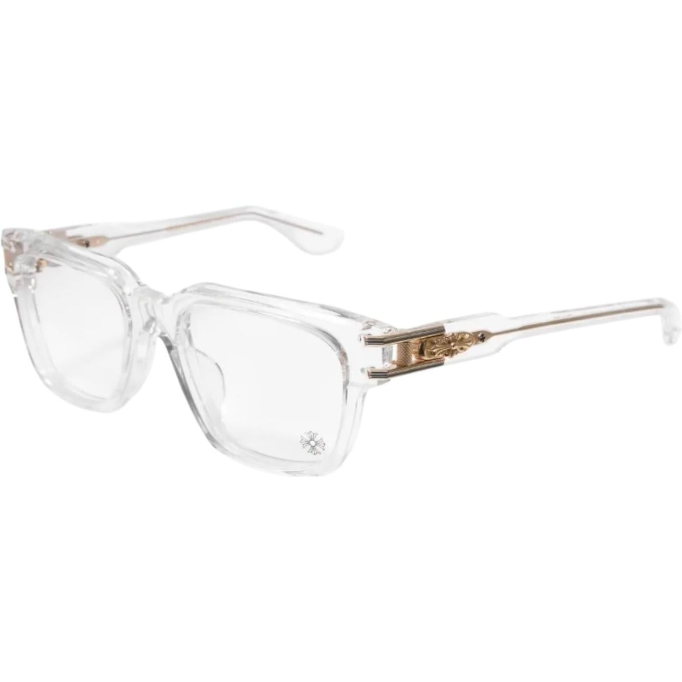 Chrome Hearts Bulge Crystal/18k Gold Plated Glasses