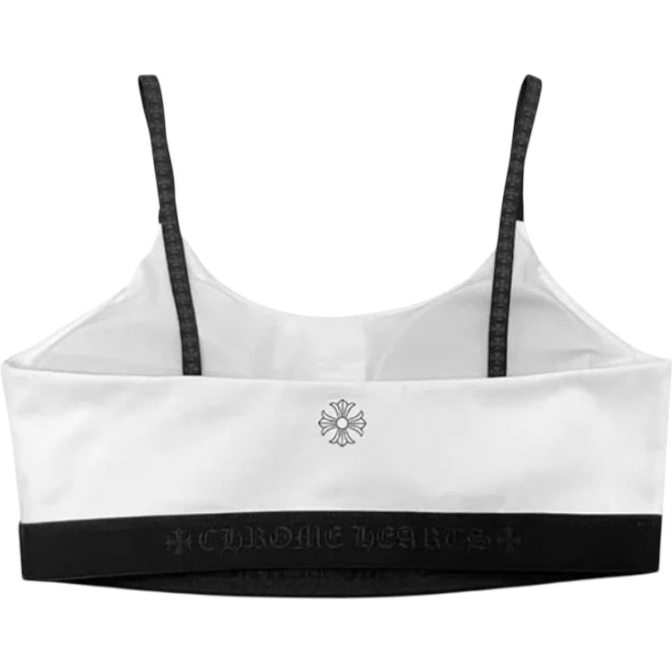 Chrome Hearts CH Logo Yoga Wear Sports Tank Top White Black