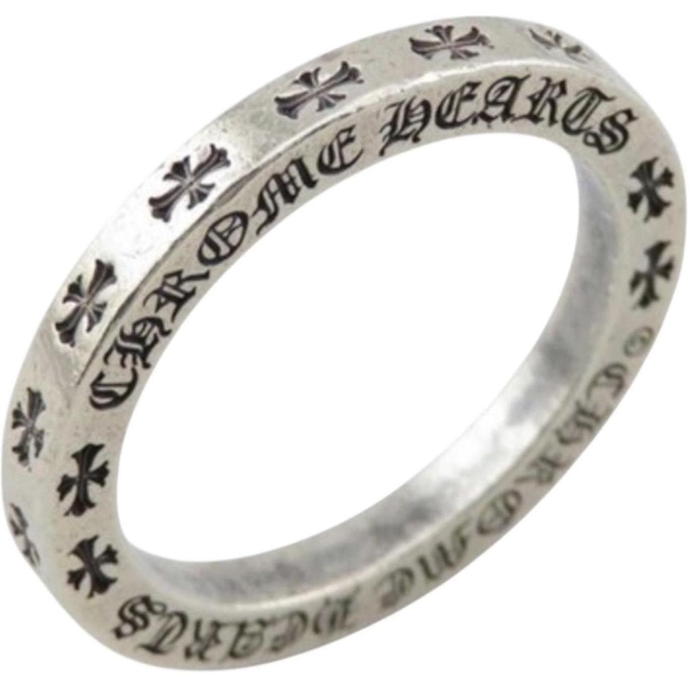 Chrome Hearts CH Paris Fuck You 3MM Ring - Size 12
