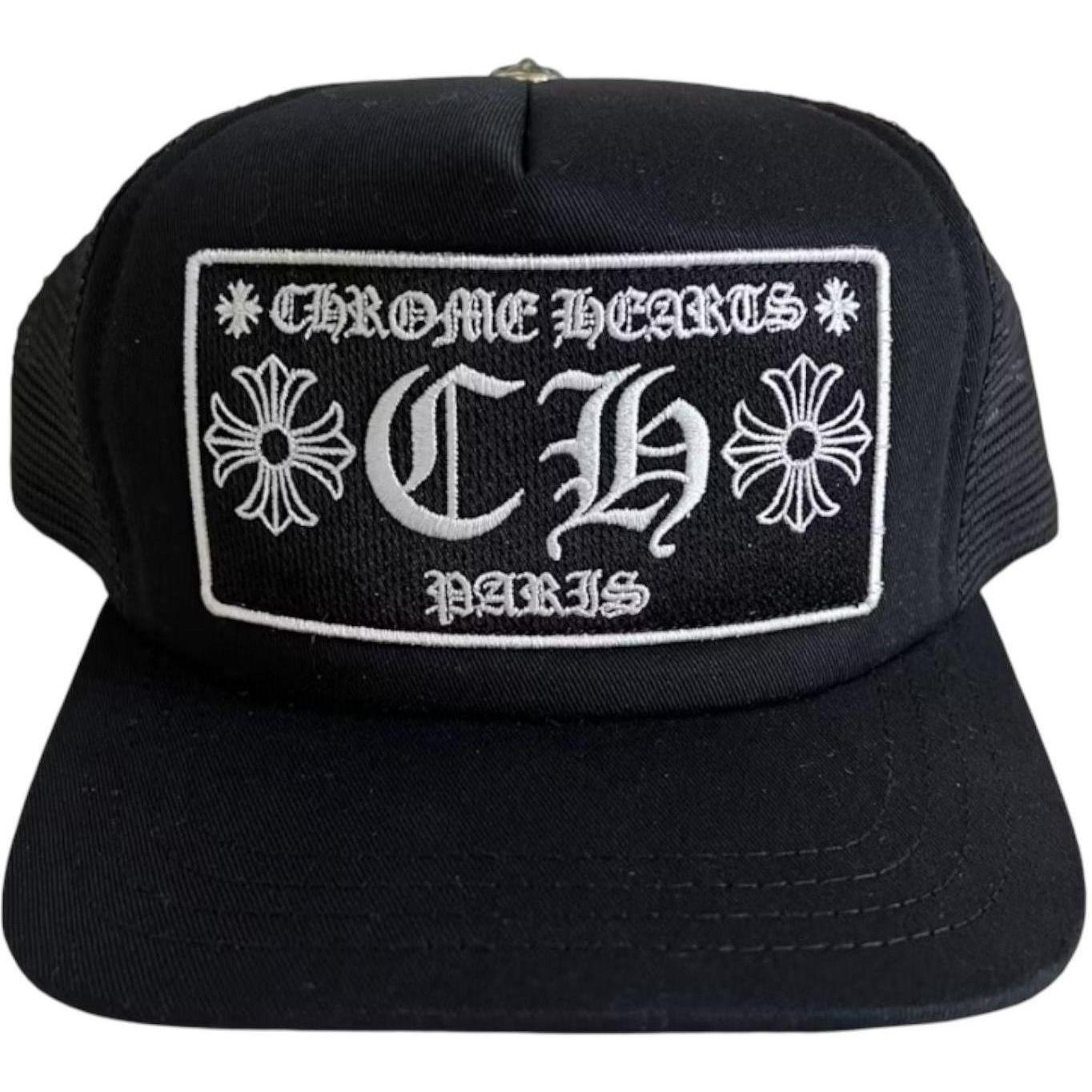 Chrome Hearts CH Paris Trucker Hat Black