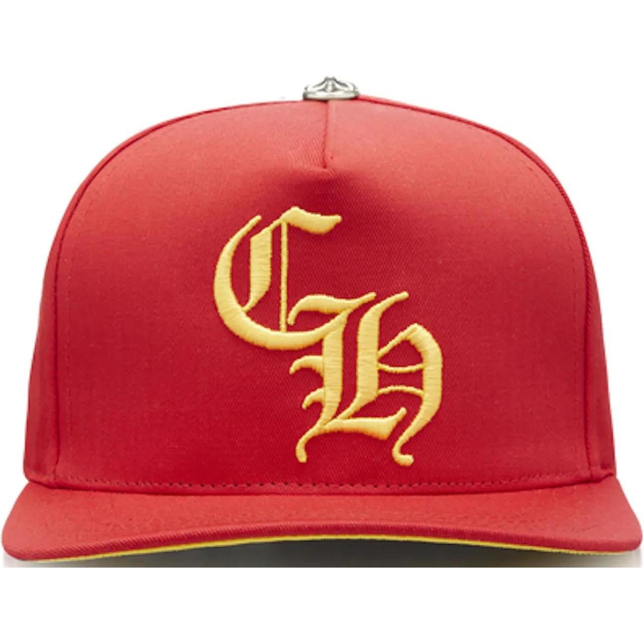 Chrome Hearts CH Silver Button Hat Red/Yellow
