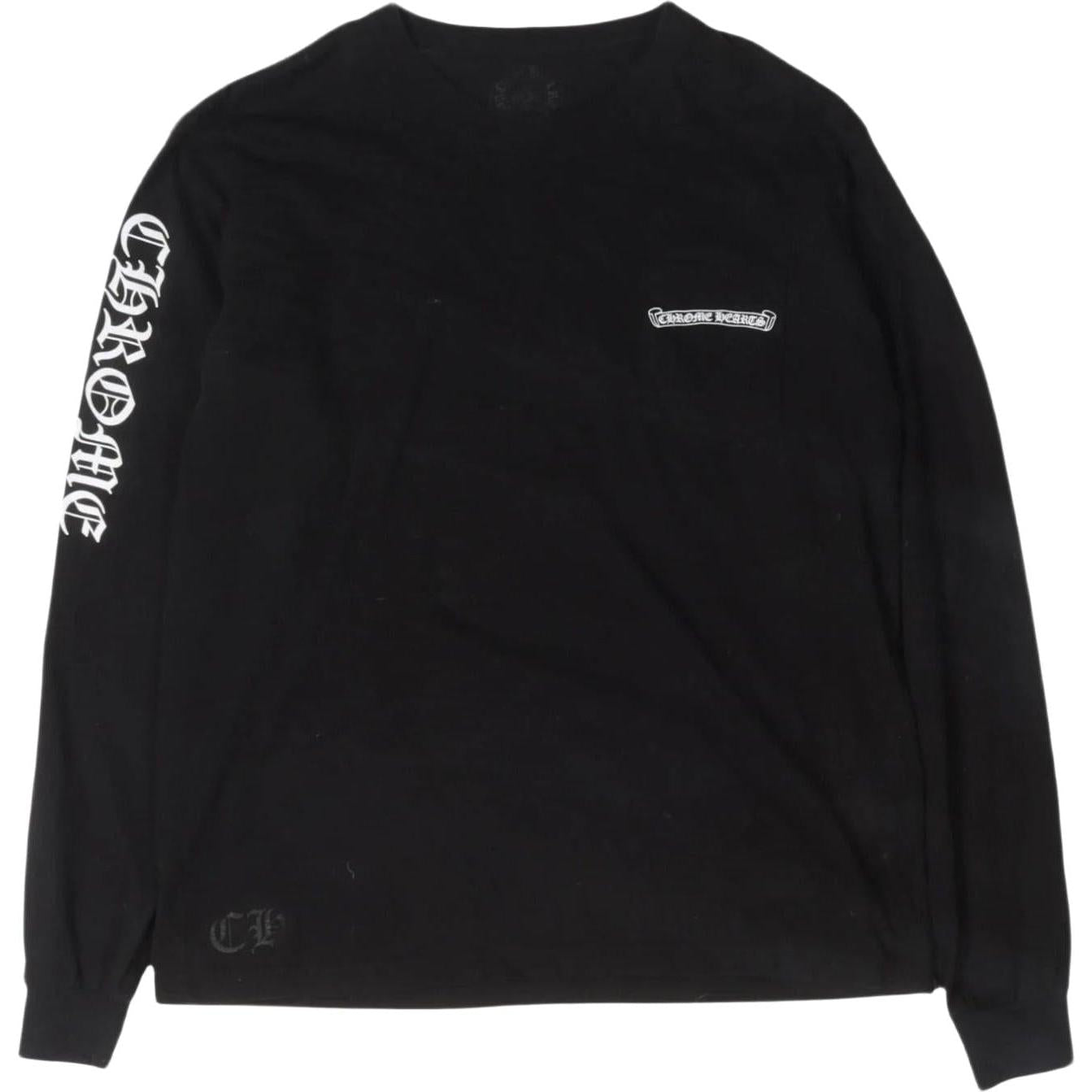 Chrome Hearts Cemetery Cross Long Sleeve Pocket T-Shirt