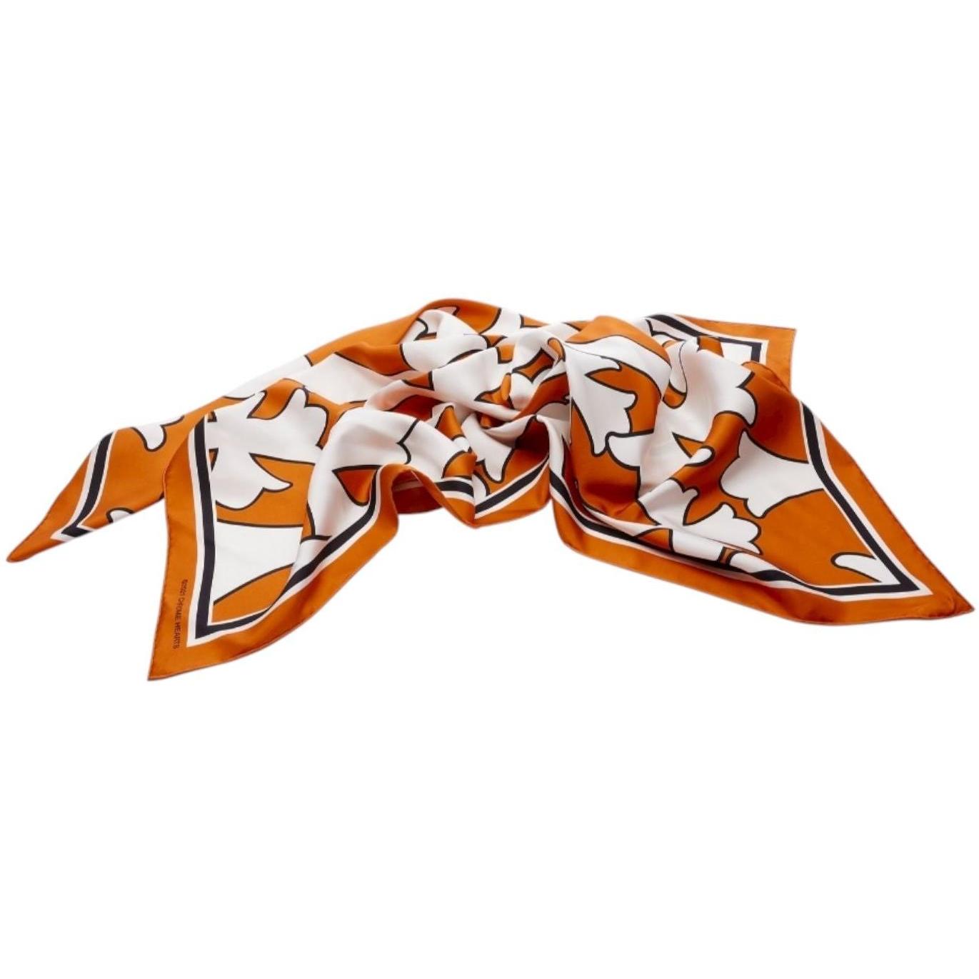 Chrome Hearts Cemetery Cross Silk Scarf Orange