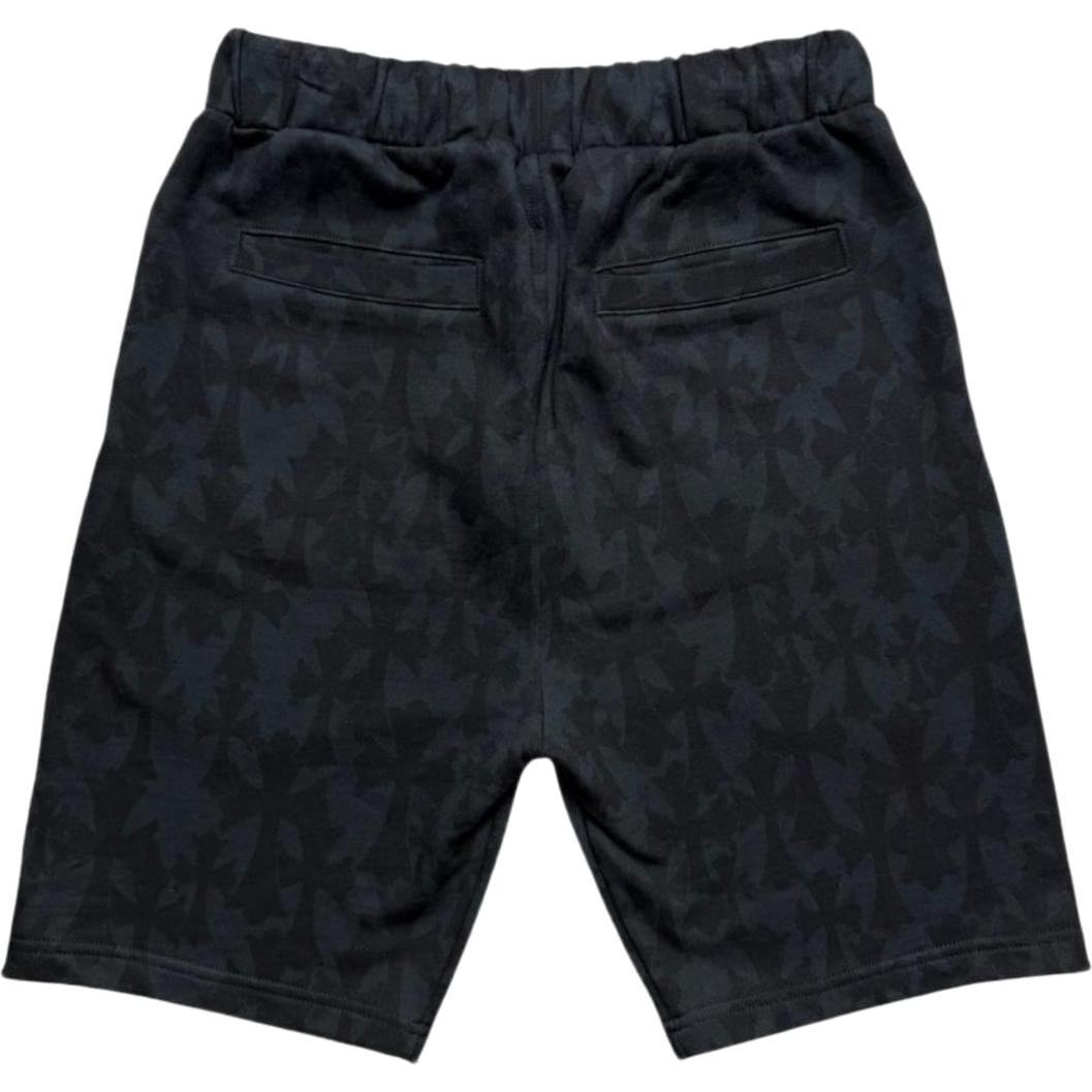 Chrome Hearts Cemetery Cross Sweat Shorts Black