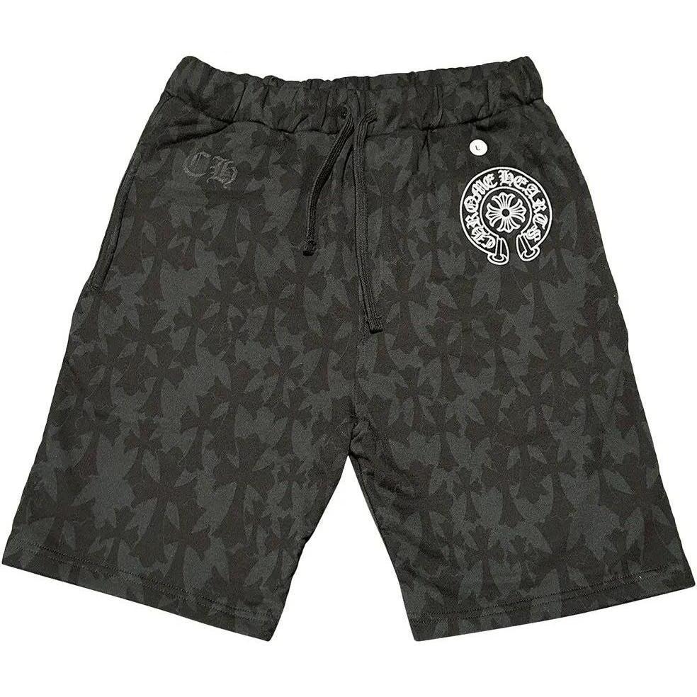 Chrome Hearts Cemetery Cross Sweatshorts Black
