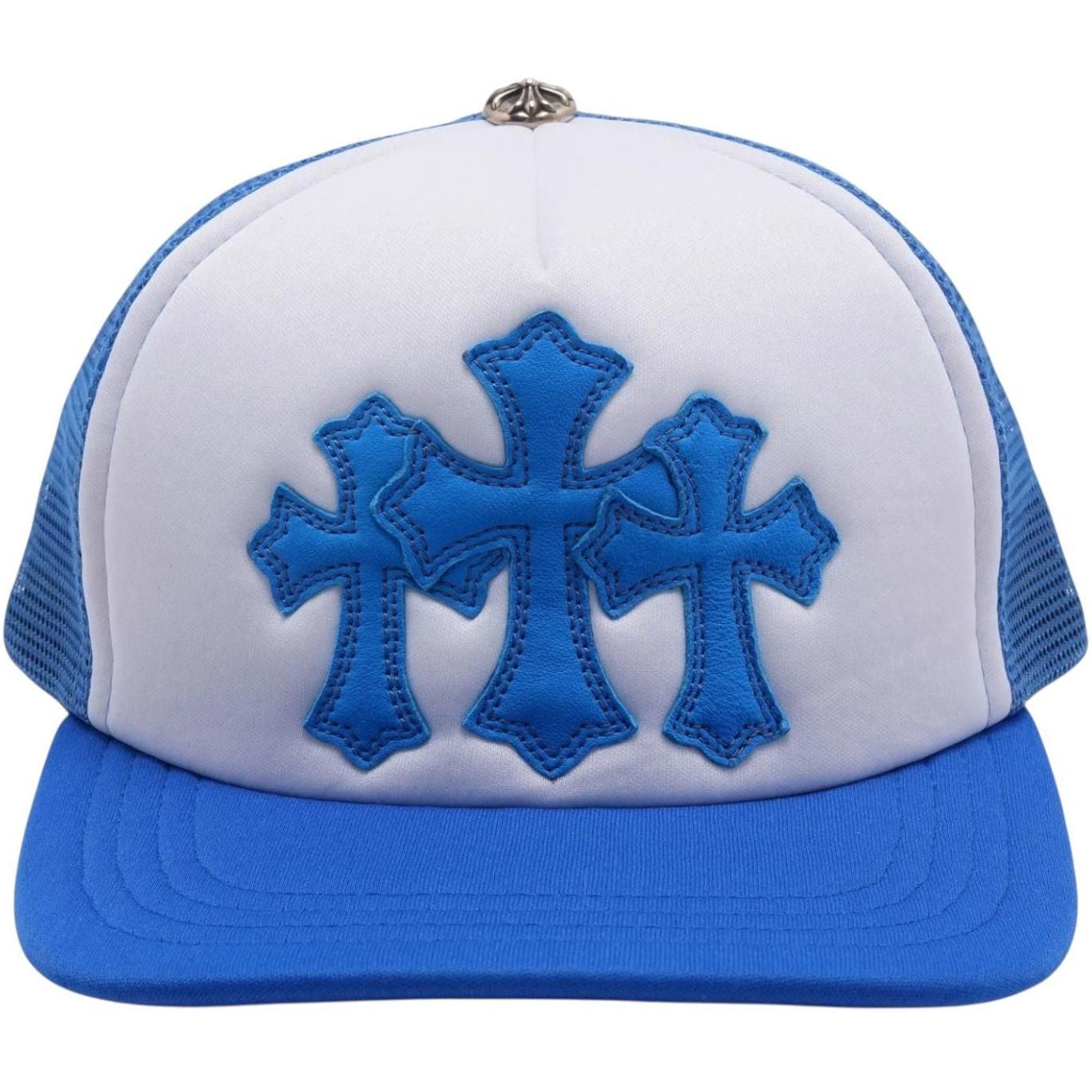 Chrome Hearts Cemetery Cross Trucker Hat Blue