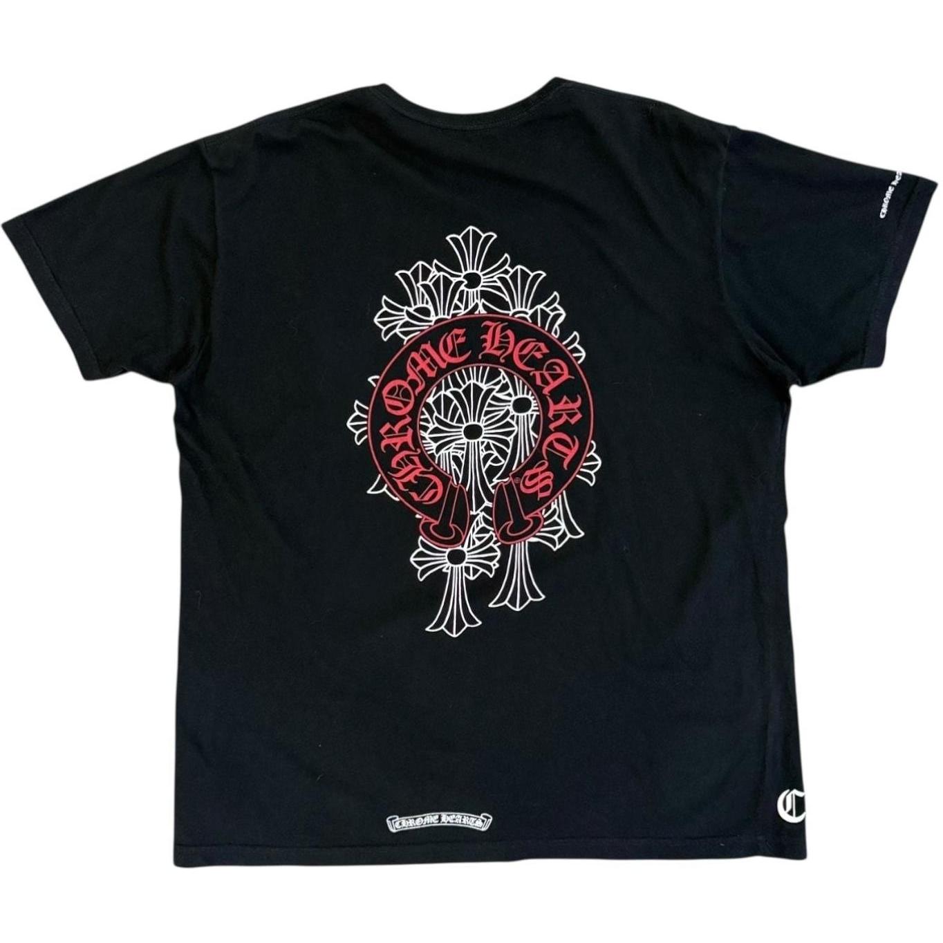 Chrome Hearts Cemetery Graveyard Cross T-shirt Black/Red - Lightly Worn