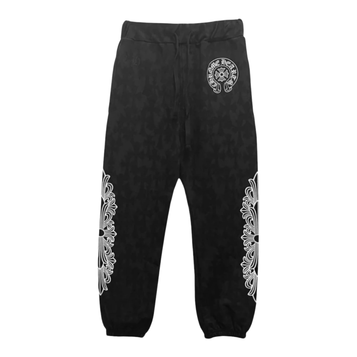 Chrome Hearts Cemetery Monogram Floral Sweatpants Black