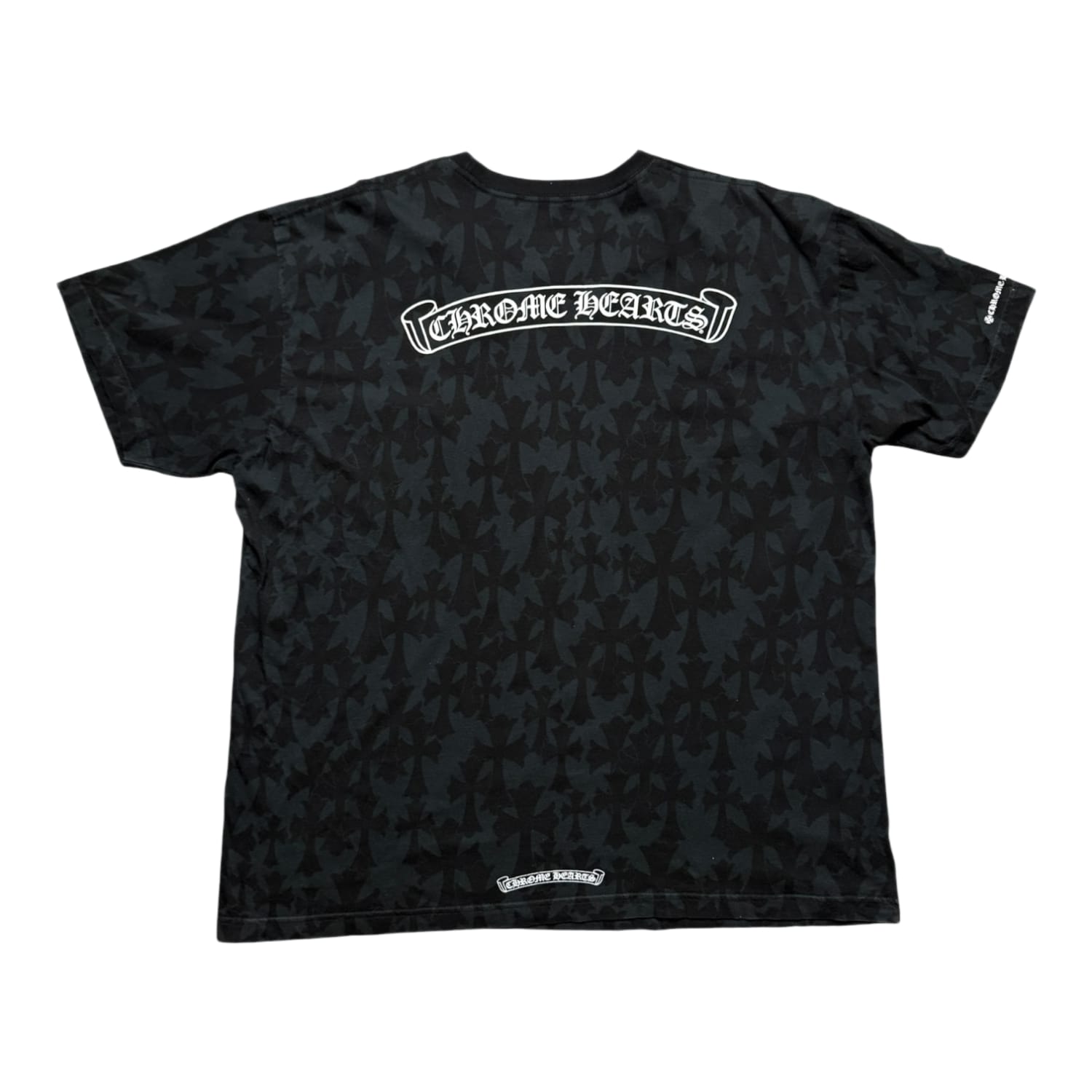 Chrome Hearts Cemetery Monogram Horseshoe Scroll T-Shirt Black