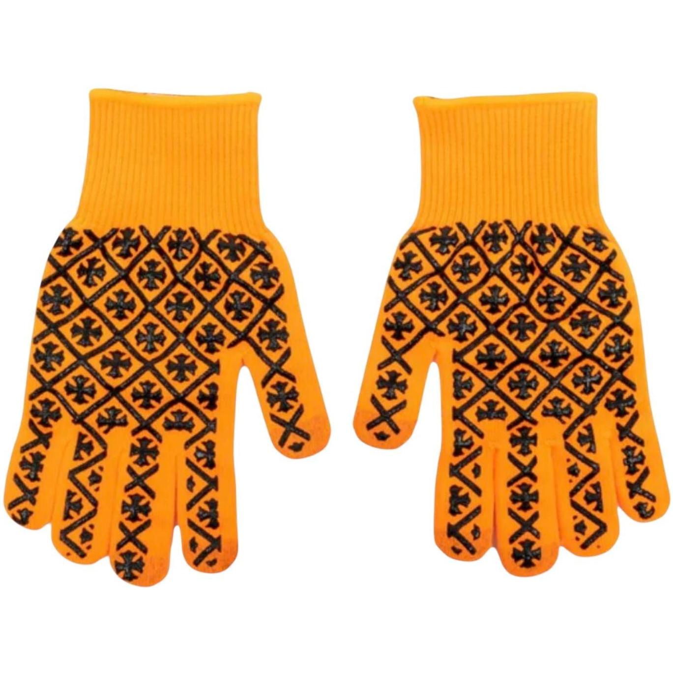 Chrome Hearts Checkmate Work Gloves Orange