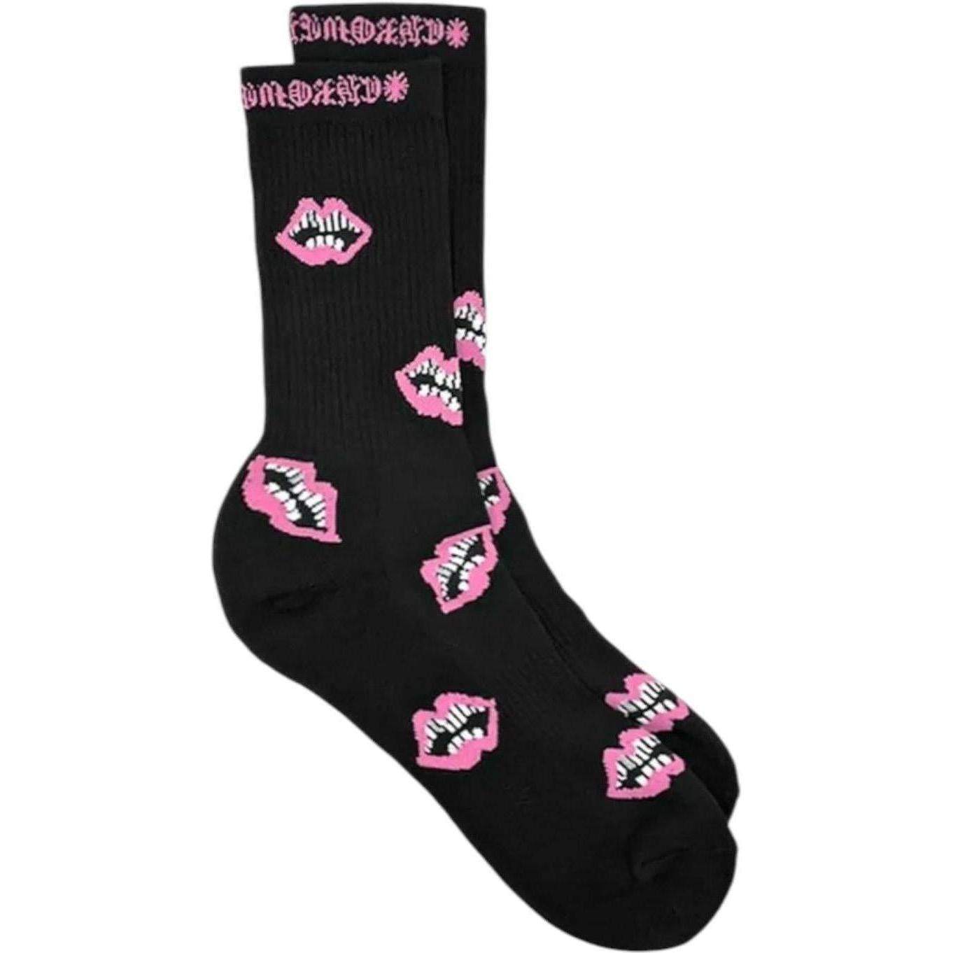 Chrome Hearts Chomper Socks Black Pink