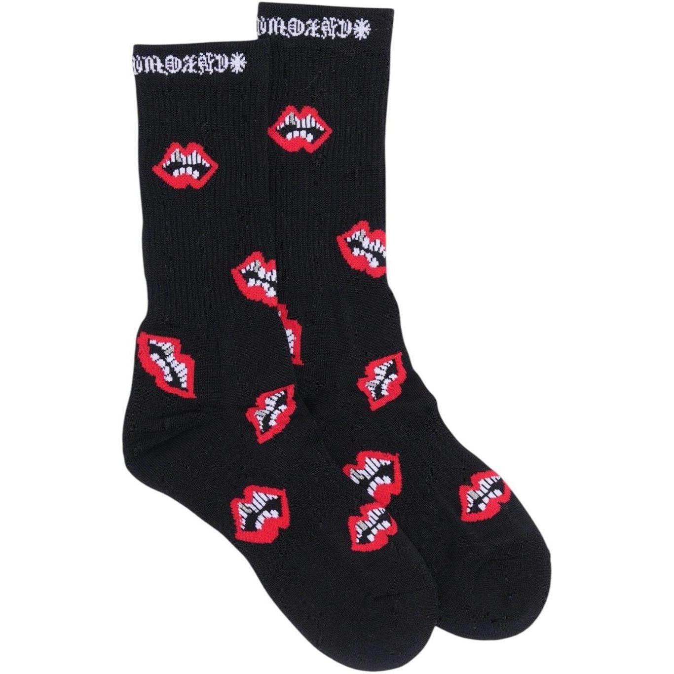Chrome Hearts Chomper Socks Black Red