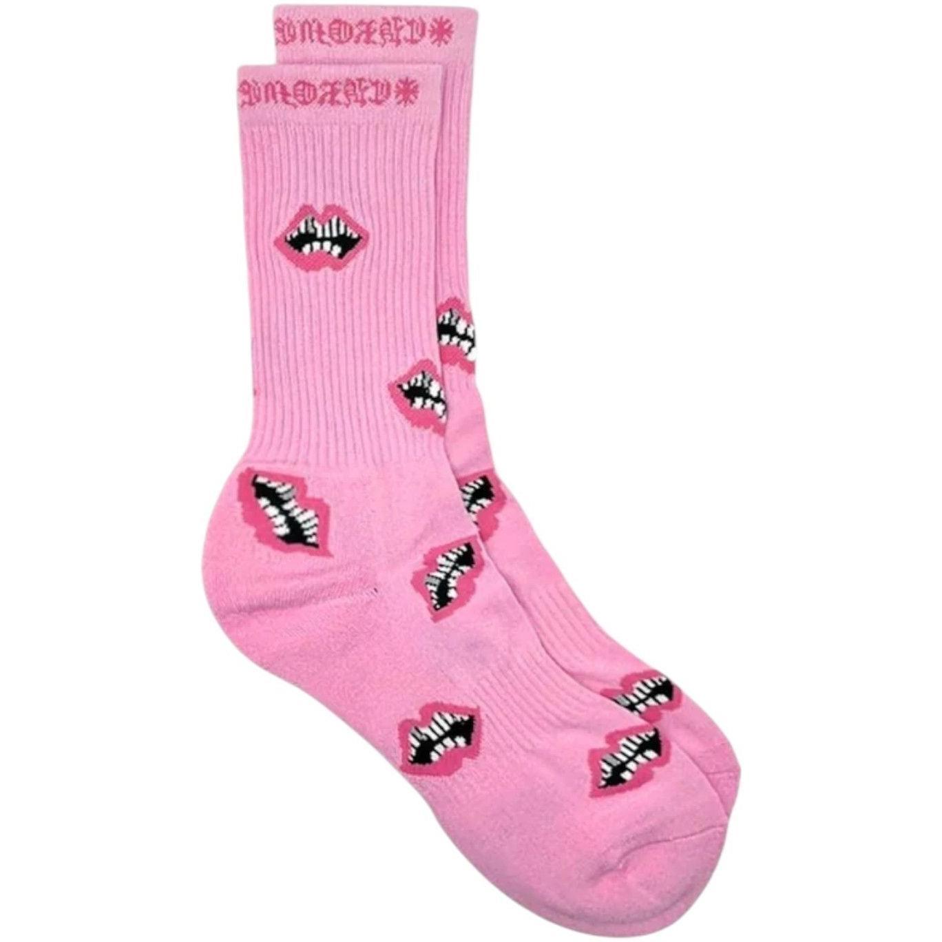 Chrome Hearts Chomper Socks Pink Pink