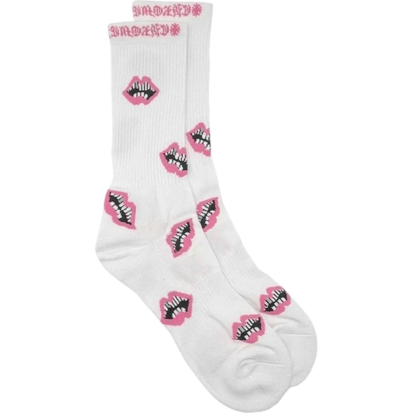 Chrome Hearts Chomper Socks White Pink