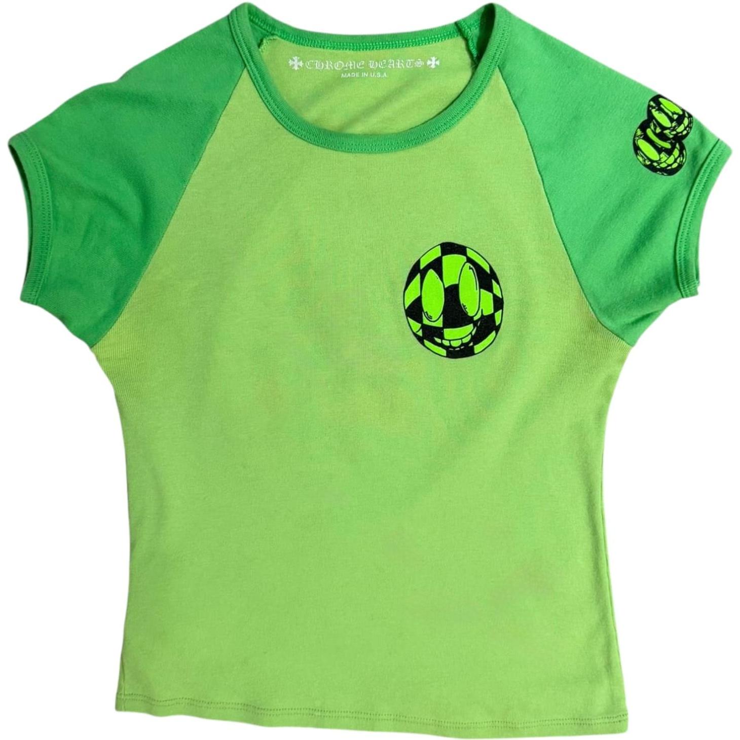 Chrome Hearts Cropped Green Short Sleeve Shirt