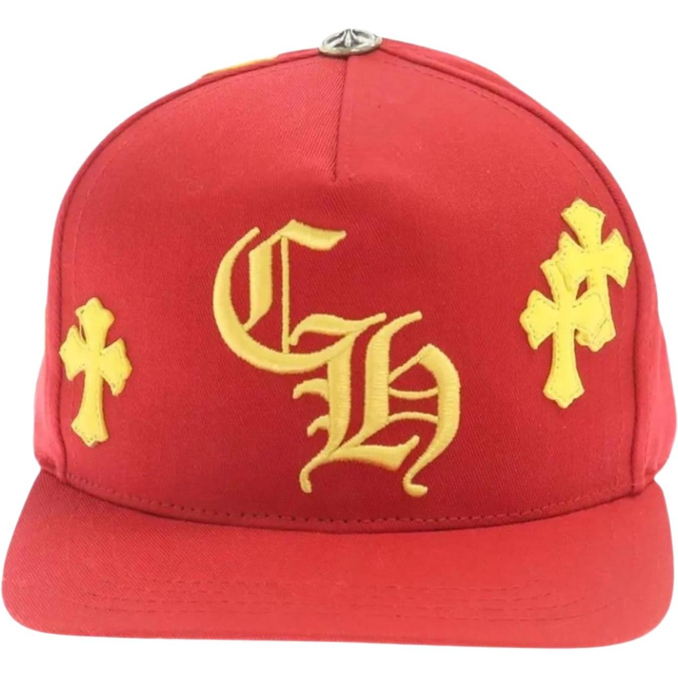 Chrome Hearts Cross Patch Hat Red Yellow