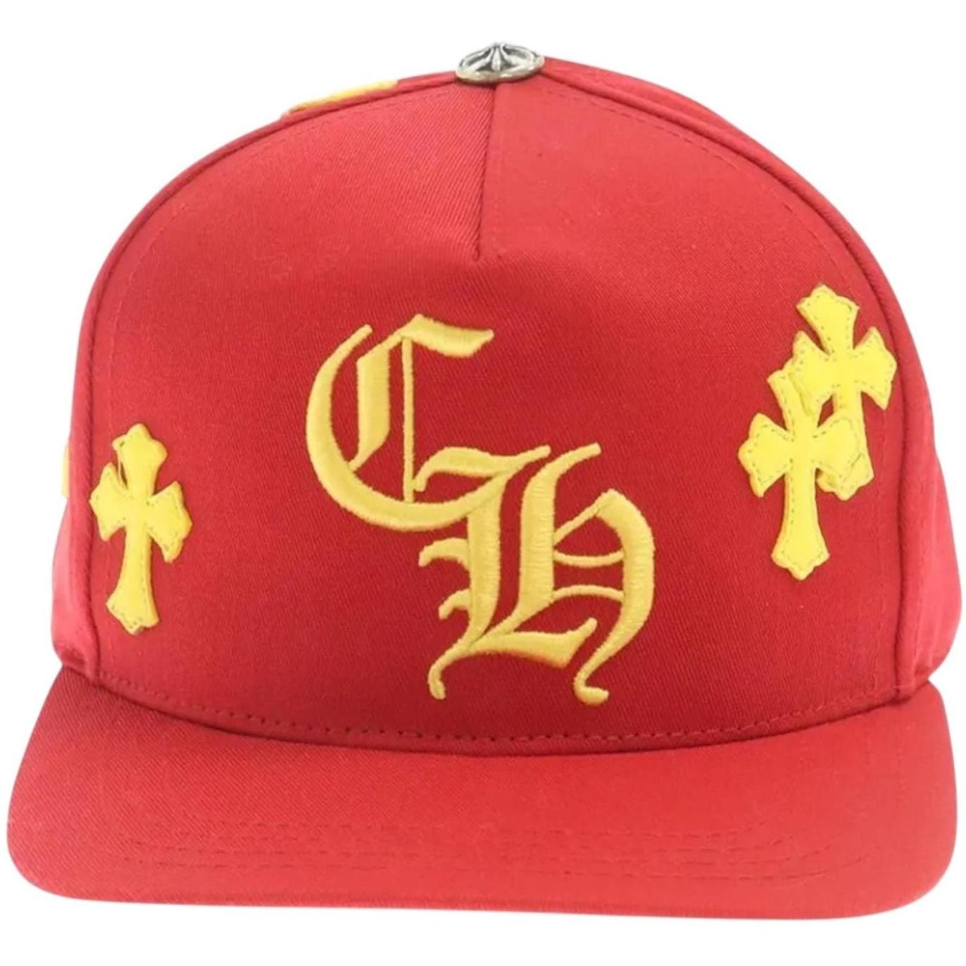 Chrome Hearts Cross Patch Hat Red Yellow