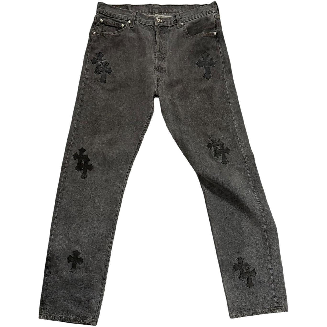 Chrome Hearts Cross Patch Levi’s Black Denim Jeans