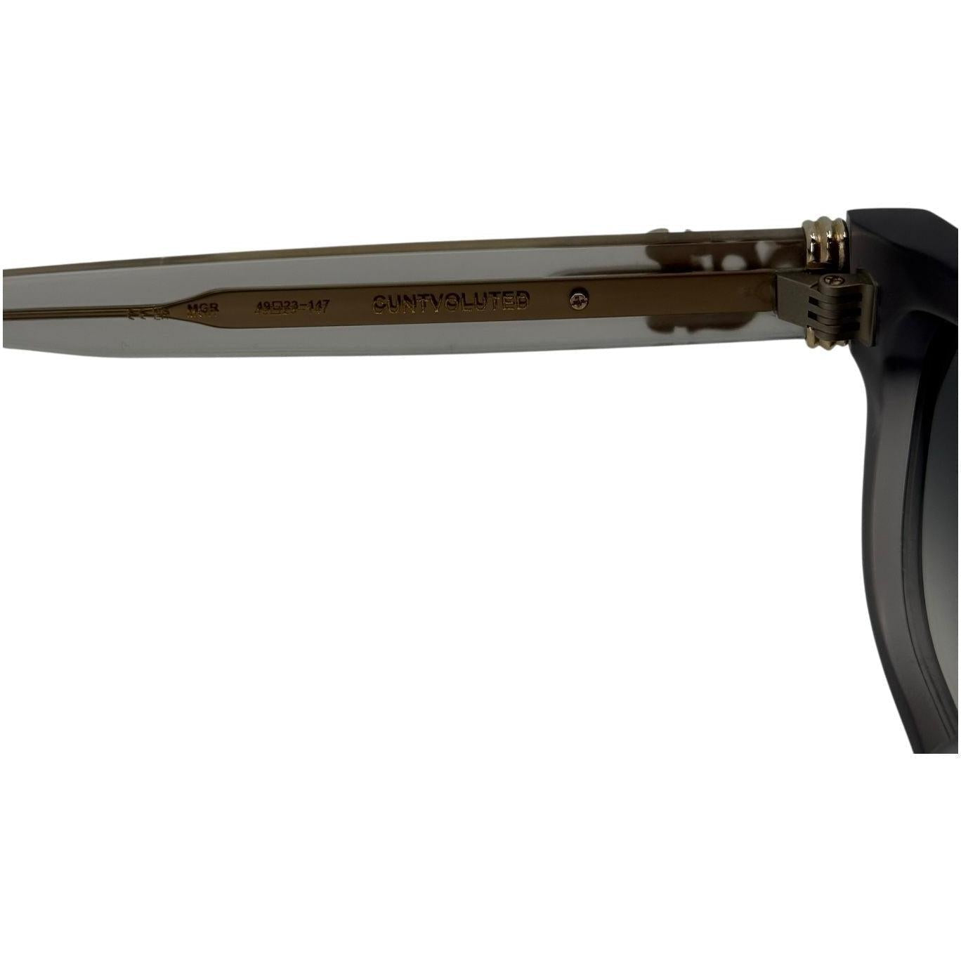 Chrome Hearts Cuntvoluted 18K Gold Plated Graphite Translucent Sunglasses