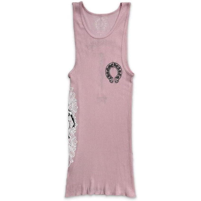 Chrome Hearts Deadly Doll Art Basel Rib Tank Pink