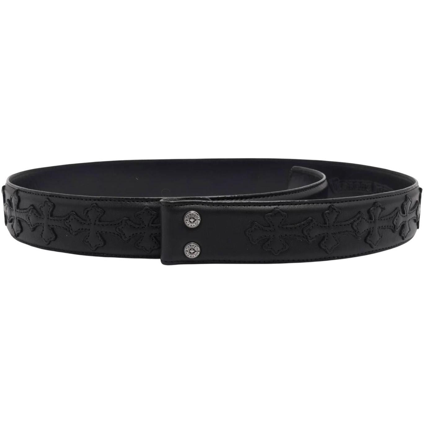 Chrome Hearts Destroyer Black Tonal Cross Patch Belt Strap