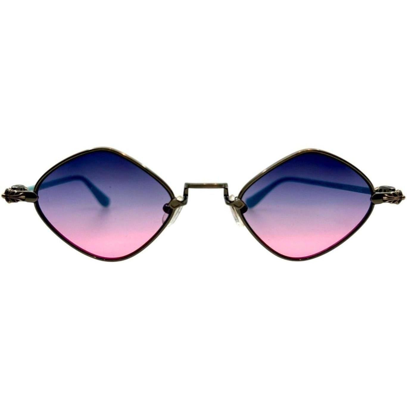 Chrome Hearts Diamond Dog Purple Turquoise Sunglasses