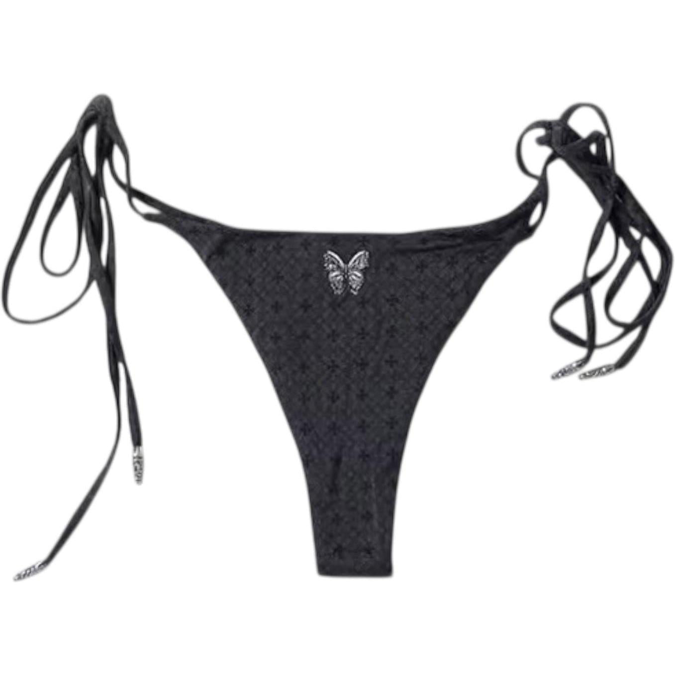 Chrome Hearts Dipped in Blue Bikini Bottom Black