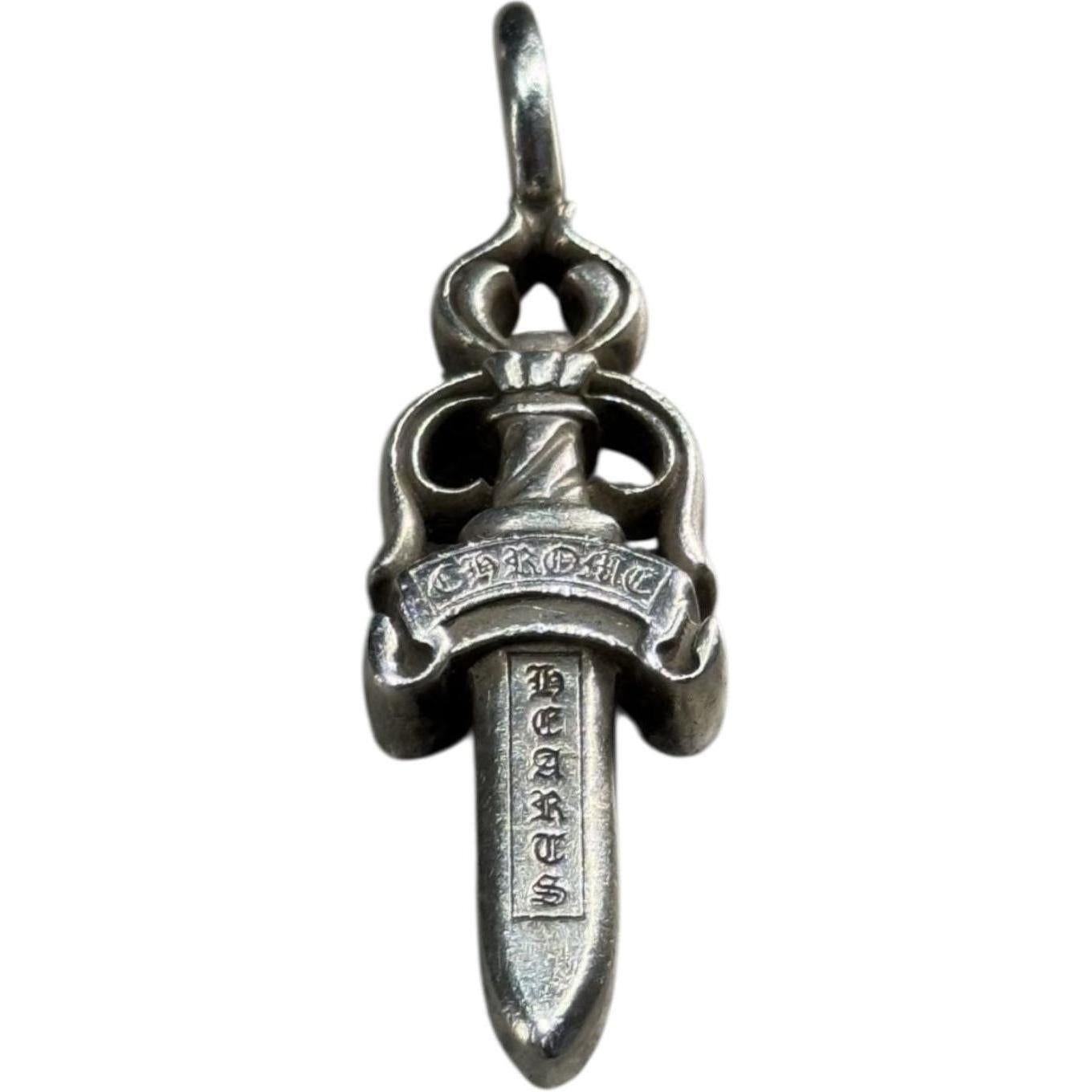 Chrome Hearts Double Dagger Silver Pendant - Lightly Used