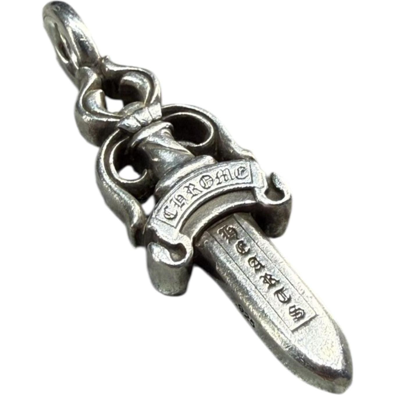 Chrome Hearts Double Dagger Silver Pendant - Lightly Used