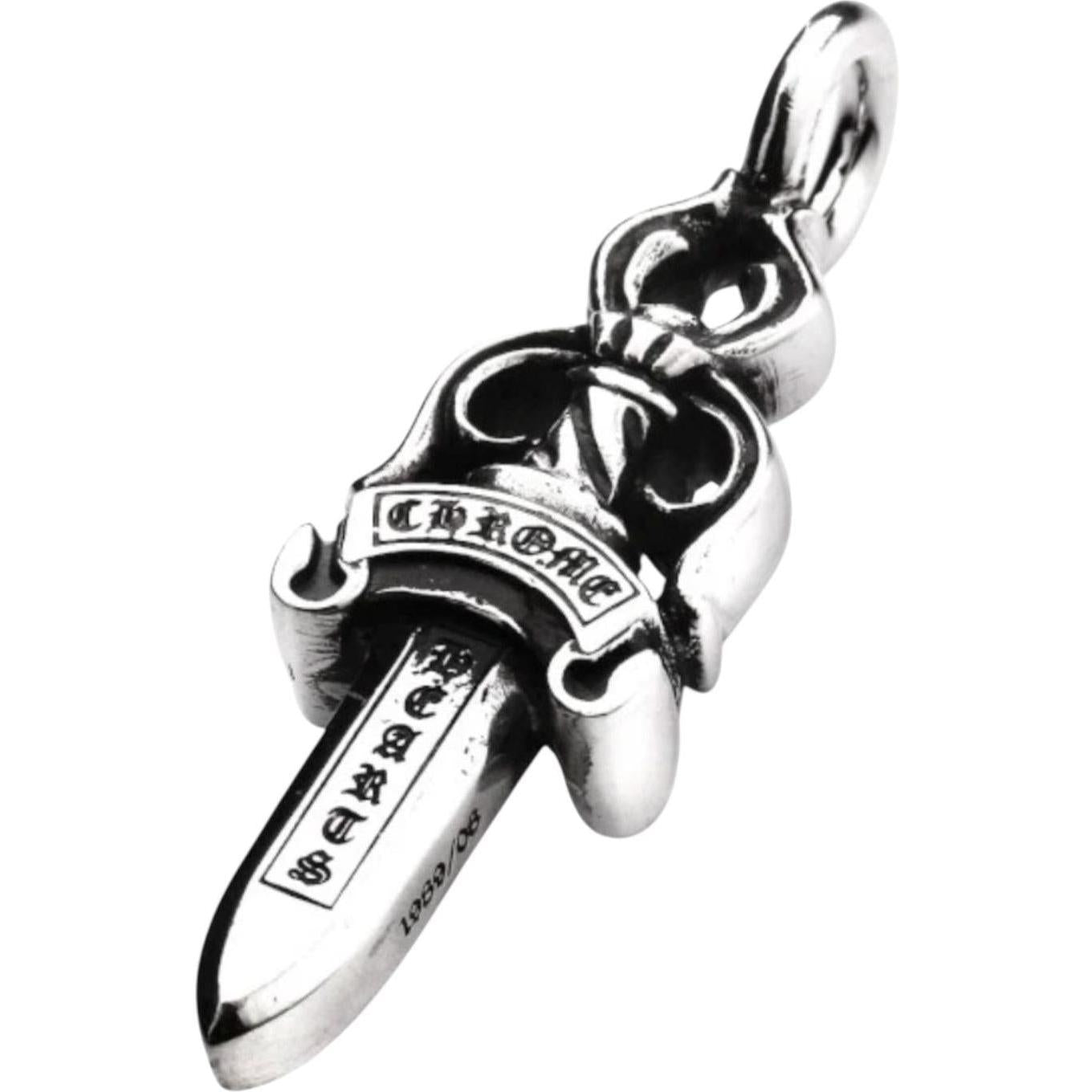 Chrome Hearts Double Dagger Silver Pendant