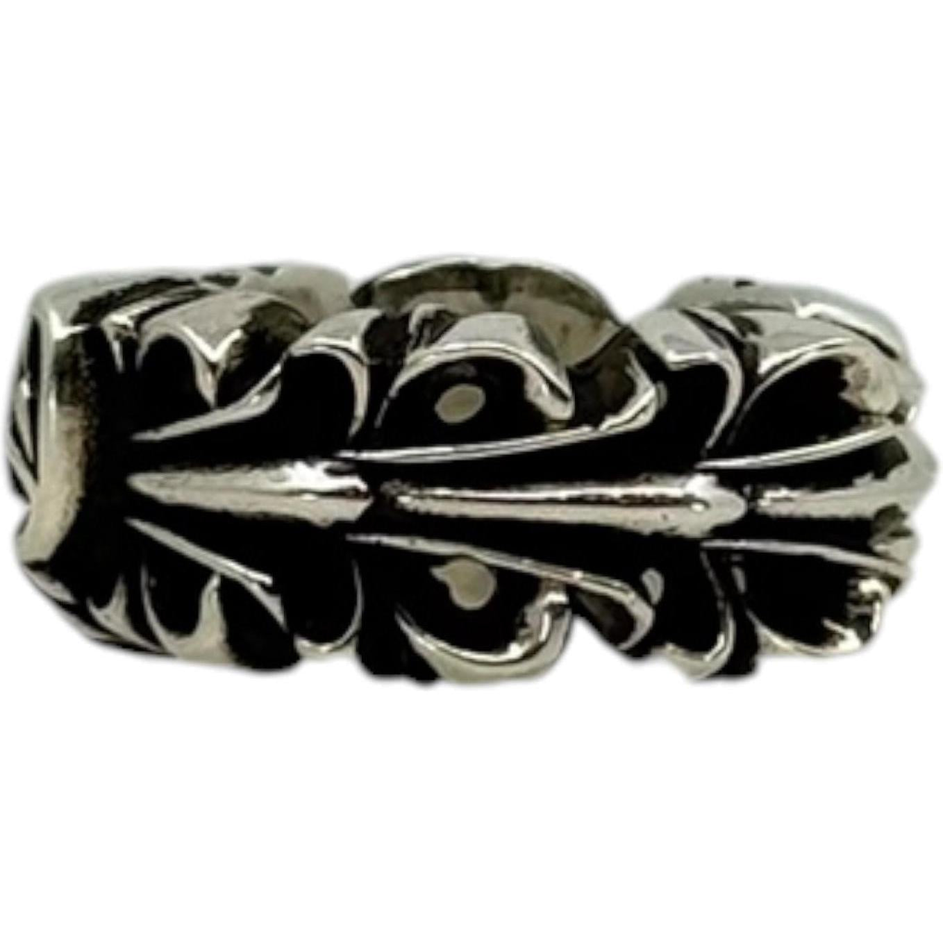 Chrome Hearts Double Floral Cross Heart Ring