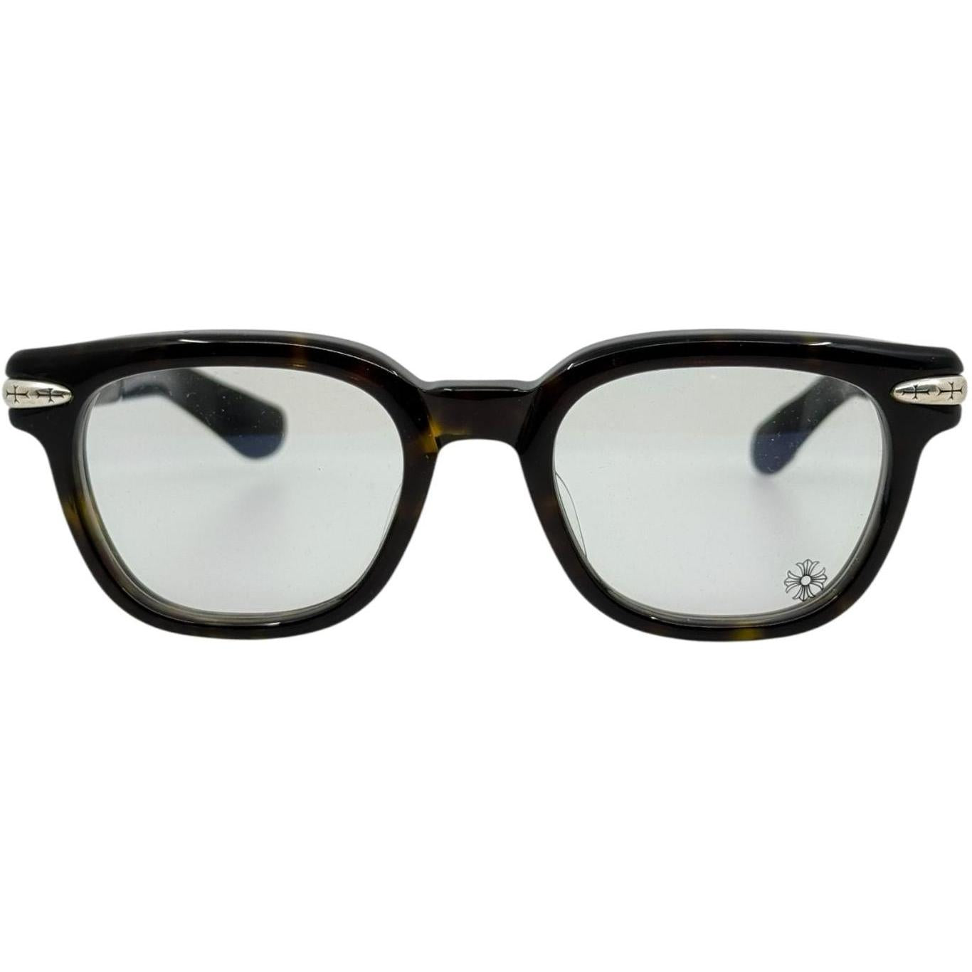 Chrome Hearts Drippin Black Tortoise/Silver Sunglasses