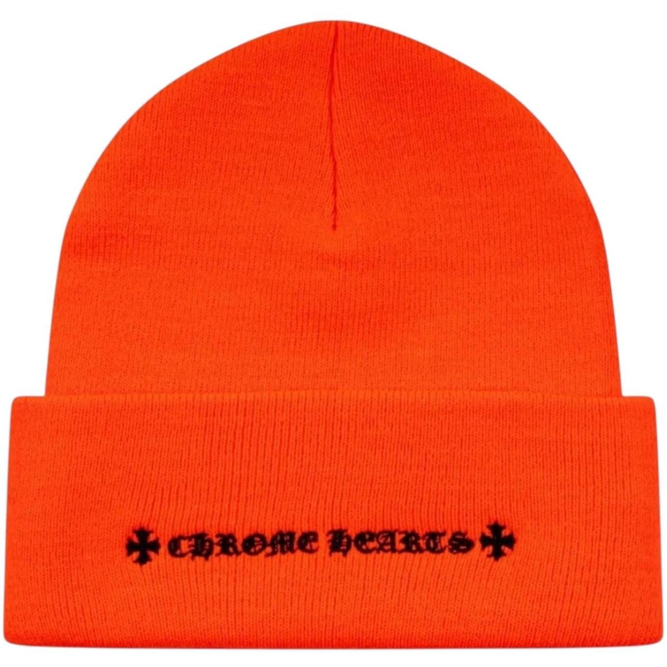 Chrome Hearts Emboried CH Watch Cap Beanie Orange