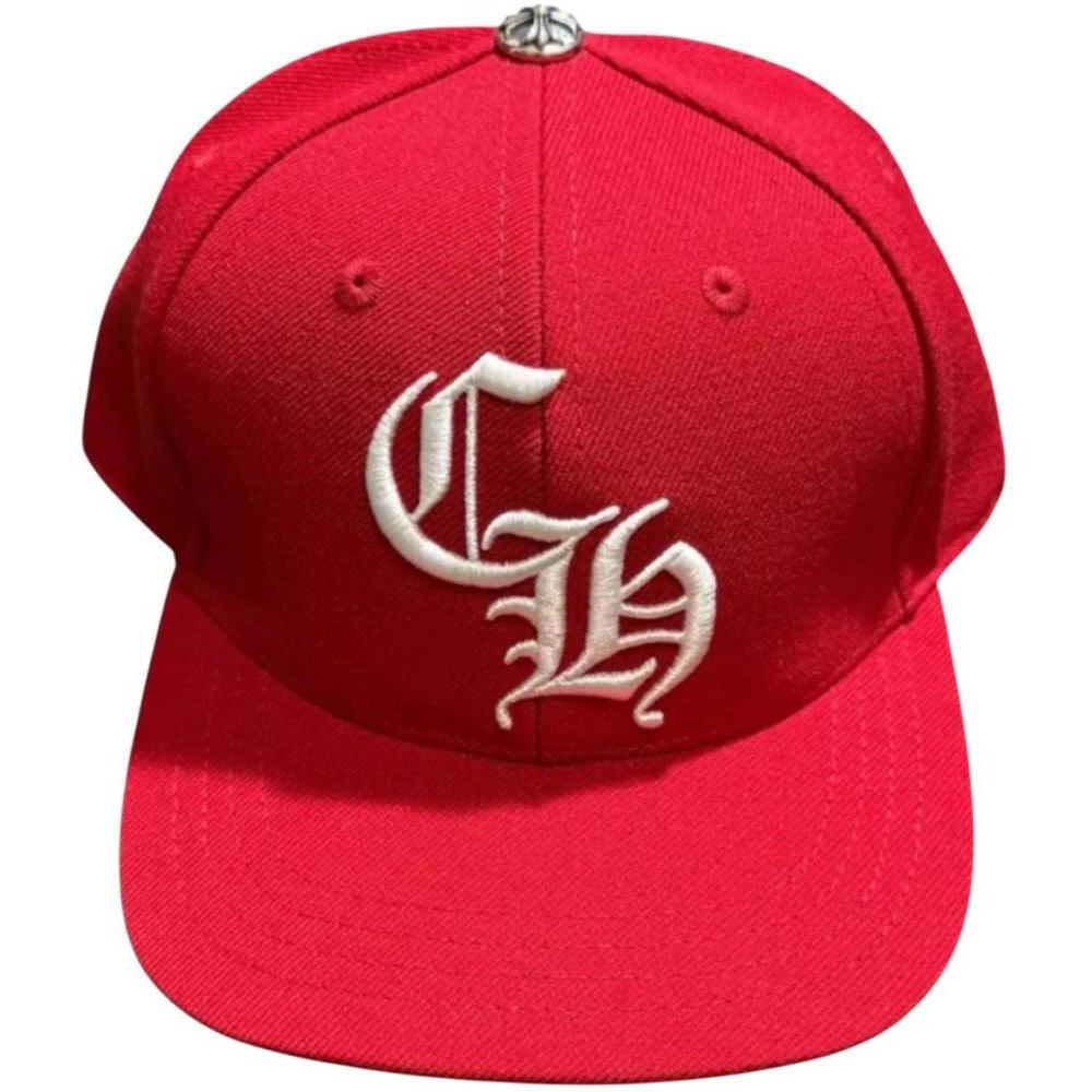 Chrome Hearts Essentials LA Exclusive Baseball Wool Cap Red