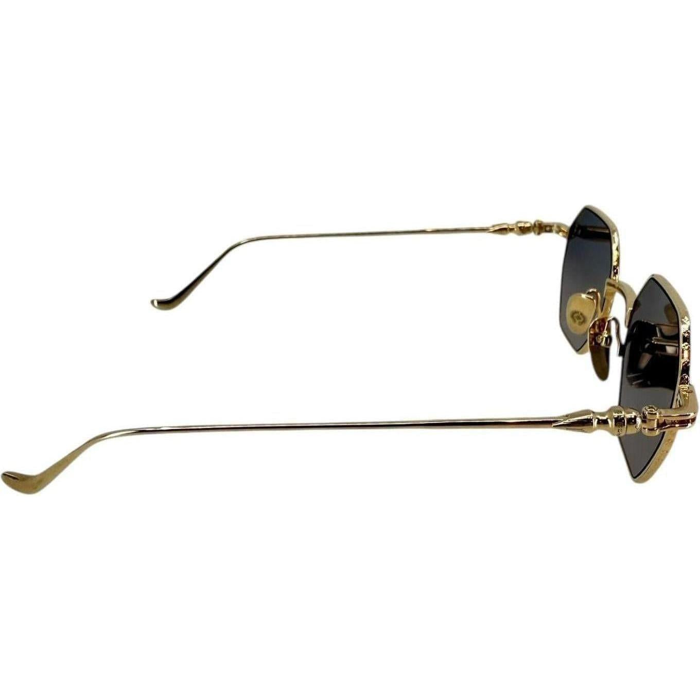 Chrome Hearts Evaculation Gold Sunglasses