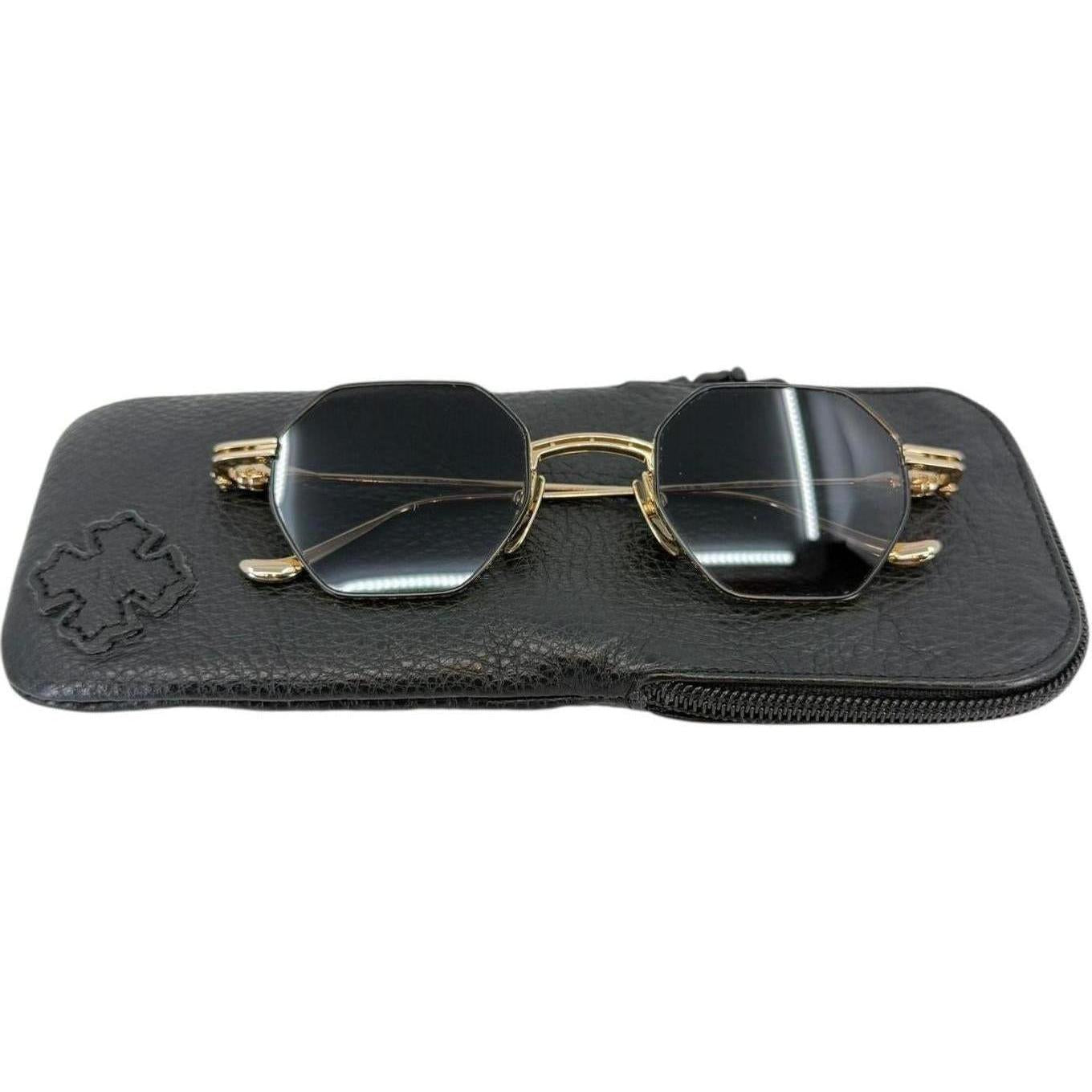 Chrome Hearts Evaculation Gold Sunglasses